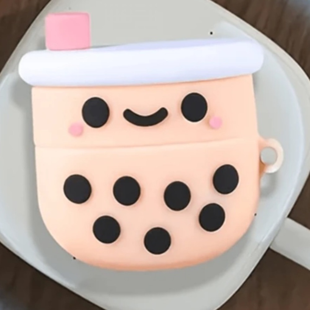 NWT Cute Cartoon Milk Tea or Boba Tea Protective Case For Apple AirPods Pro - Picture 5 of 5